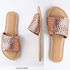 REAL Leather Slides.